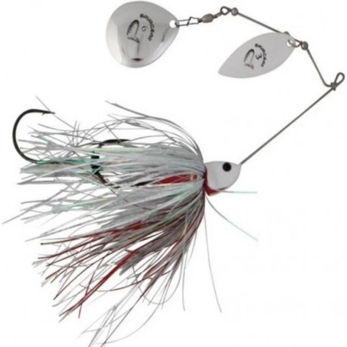 Блесна SAVAGE GEAR Da'Bush Spinnerbait 21см 55г Sinking White Silver 72621