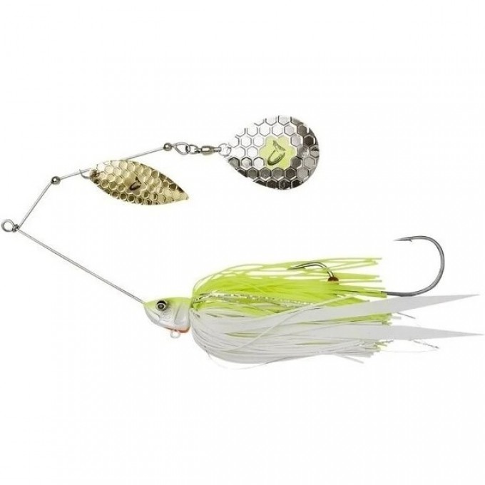 Блесна SAVAGE GEAR Da'Bush Spinnerbait 21см 55г Sinking Yellow White Silver 72622