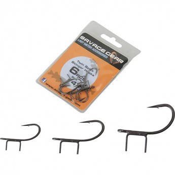 Крючки SAVAGE GEAR Twin Spike Stinger M 1 5pcs Крючки SAVAGE GEAR Twin Spike Stinger M 1 5pcs
