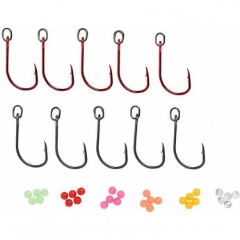 Набор крючков SAVAGE GEAR S1 Single Hook 3/0 Red & DG Kit 10pcs Набор крючков SAVAGE GEAR S1 Single Hook 3/0 Red & DG Kit 10pcs