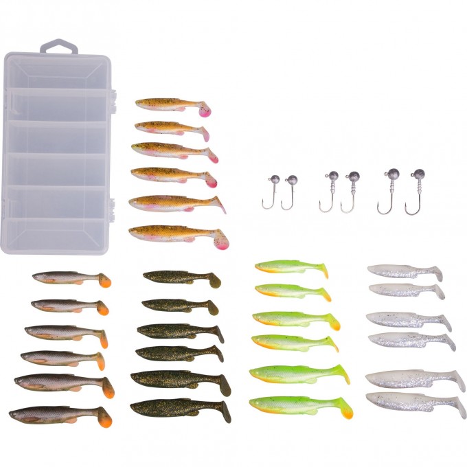 Набор приманок SAVAGE GEAR Fat Minnow T-Tail Kit 30+6pcs 50376