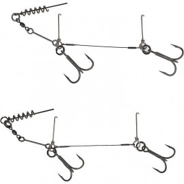 Оснастка SAVAGE GEAR 1x7 TI Corkscrew Stinger 2x#1/0 23kg 1pcs Оснастка SAVAGE GEAR 1x7 TI Corkscrew Stinger 2x#1/0 23kg 1pcs