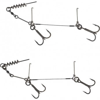 Оснастка SAVAGE GEAR 1x7 TI Corkscrew Stinger 2x#1/0 23kg 1pcs