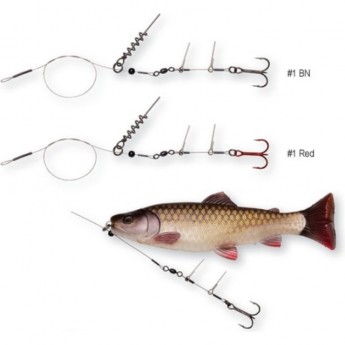 Оснастка SAVAGE GEAR Linethru Corkscrew Rig #1 40cm 22kg 2pcs