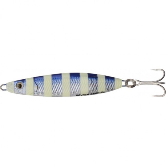 Пилькер SAVAGE GEAR Psycho Sprat 60g 04-Blue Glow Zebra 57523