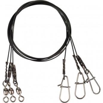 Поводки SAVAGE GEAR Black7 Trace 20cm 0.35mm 7kg Swivel/Needle Snap 3pcs