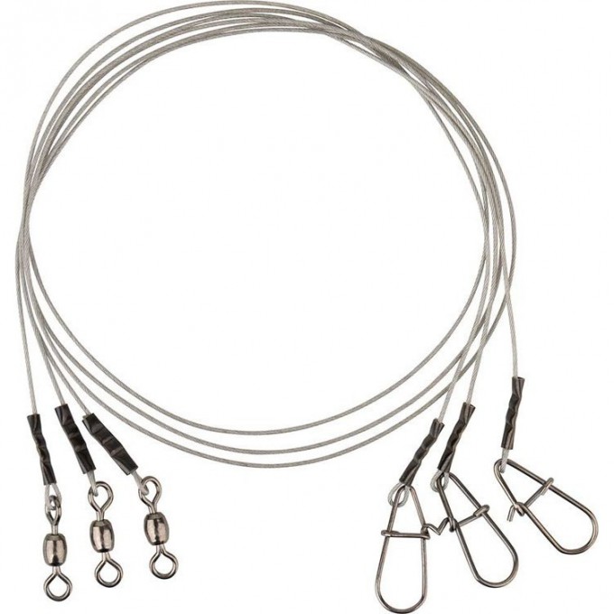 Поводки SAVAGE GEAR Carbon49 Trace 30cm 0.48mm 11kg Swivel/Needle Snap 3pcs 54867