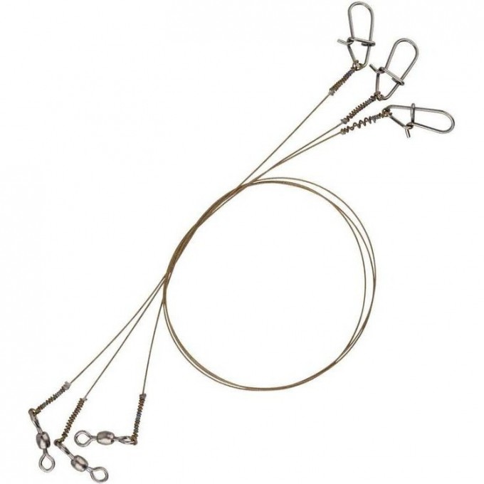 Поводки SAVAGE GEAR Raw49 Uncoated Trace 20cm 0.27mm 7kg Swivel/Needle Snap 3 54866