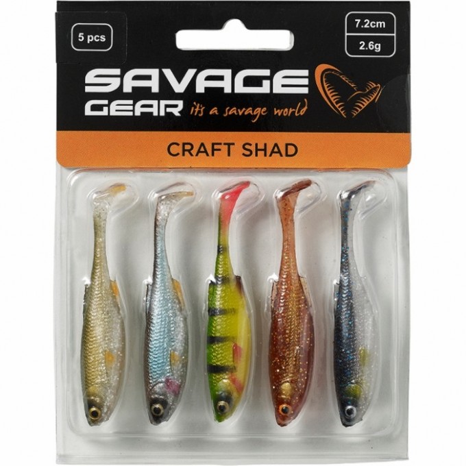 Приманка SAVAGE GEAR Craft Shad 10cm 6g Clear Water Mix 5pcs 74098