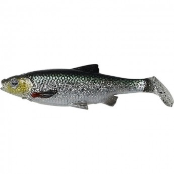 Приманка SAVAGE GEAR LB Roach Paddle Tail 10cm 1шт Green Silver