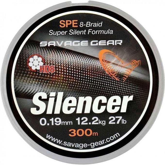 Шнур SAVAGE GEAR HD8 Silencer Braid 300m 0.36mm 70lbs 32kg Green 54819