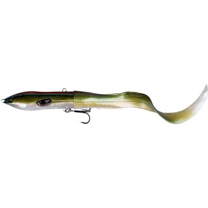 Воблер SAVAGE GEAR 3D Hard Eel Tail Bait 17cm 40g SS 10-Green Silver 50258