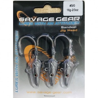 Воблер SAVAGE GEAR Sandeel Jigg Head 16g 3/0 - 3pcs