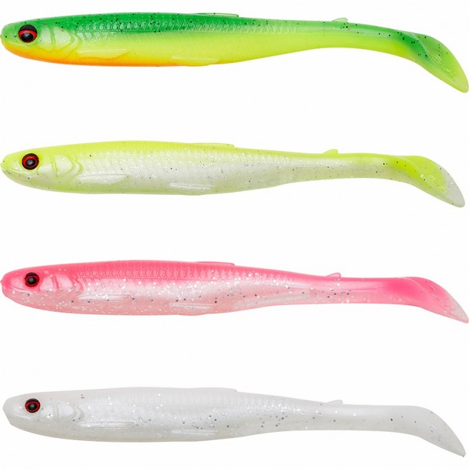 Набор приманок SAVAGE GEAR Slender Scoop Shad 11cm 7g Green Yellow 45 pcs Bulk 74265