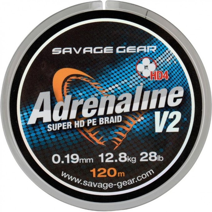 Шнур SAVAGE GEAR Finezze HD4 Braid 120m 0.08mm 4.5kg Grey 46897